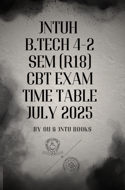 JNTUH B.Tech 4-2 Sem (R18) CBT Exam Time Table July 2025